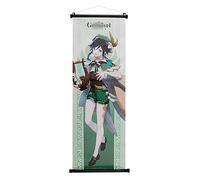 yumcute Anime Poster Genshin Impact Anime Wall Scrolls Cartoon Character Game Role Scroll Fabric Poster, 3D Printed Manga for Wall Decoration