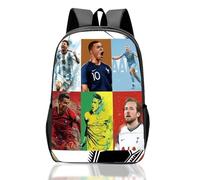yumcute Football10 Backpack Kindergarten Girls Boys, Kids Football Star School Bag for Aged 3-12 Years, Children Rucksack, Boys Girls Casual Travel Bag36cm x 24cm x 11cm Toddler Schoolbag for Kids