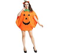 Yumcute Halloween Pumpkin Costumes - Cute Pumpkin Party Costume Clothes, Halloween Fancy Dress,Cosplay Outfits with Hat for Kids Adult (85*90cm), Aldult Yellow, Aldult yellow 3PC XL