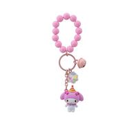 YuMe Hello Kitty & Friends Keychain & Beaded Bracelet, My Melody | Celebration Series Accessories for Kids Age 4+ | Jewellery Keyring & Bell, Charm & Doll Figure | Sanrio Gift | Get all 4 Characters