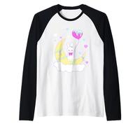 Yume Kawaii Fashion Nu Goth Bunny on the Moon Clothing Raglan Baseball Tee