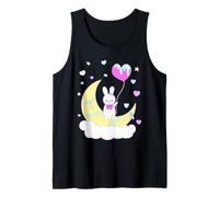 Yume Kawaii Fashion Nu Goth Bunny on the Moon Clothing Tank Top