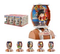YuMe One Piece Barrel Capsule - Full Collection | Complete 6 Pack Set of Collectible Toy Mini Figures | Solve the Adventure Puzzle | Barrel Display Base | Premium Bundle | Gift for Fans & Collectors