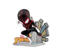 YuMe Spider-Man Miles Morales 3.1" Mini Figure Collectable in Hero Window Box | Officially Licensed Marvel Merchandise | Toy Gift for Kids, Adults & Movie Fans | Collect All 4 Attack Series Figures