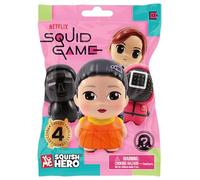 YuMe Squid Game Foam 3" Mini Figure Collectable | Squish Hero Surprise Blind Bag | Officially Licensed Netflix Merchandise | Surprise Toy Gift for Kids, Adults & Series Fans | Collect All 4 Characters