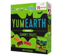YumEarth Organic Halloween Gum Fruits - Fruit Candy Packs, Gluten Free Snacks for Kids - Allergy Free, Non-GMO, No Artificial Flavors or Dyes - Assorted Flavors, 7.5 Oz