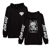 Yumenam Unisex Juice Wrld Hooded Sweatshirt Zipper Hoodie Hooded Pullover Hip Hop Tops Streetwear for Men Women Teen