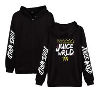 Yumenam Unisex Juice Wrld Hooded Sweatshirt Zipper Hoodie Hooded Pullover Hip Hop Tops Streetwear for Men Women Teen