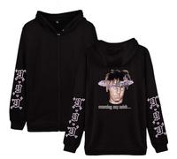 Yumenam Unisex Juice Wrld Hooded Sweatshirt Zipper Hoodie Hooded Pullover Hip Hop Tops Streetwear for Men Women Teen