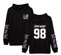 Yumenam Unisex Juice Wrld Hooded Sweatshirt Zipper Hoodie Hooded Pullover Hip Hop Tops Streetwear for Men Women Teen