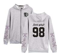 Yumenam Unisex Juice Wrld Printed Hoodie Zipper Hooded Sweatshirt Long Sleeve Pullover Hip Hop Tops Streetwear for Men Women Teen