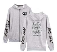 Yumenam Unisex Juice Wrld Printed Hoodie Zipper Hooded Sweatshirt Long Sleeve Pullover Hip Hop Tops Streetwear for Men Women Teen