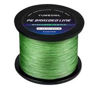 YUMEOWL Braided Fishing Line, Low Memory-Extra Thin Diameter-Abrasion Resistant Line, 4 Strand, Moss Green, 164YDS, 15LB, 0.12MM