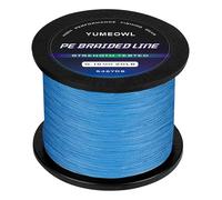 YUMEOWL Braided Fishing Line, Superline Abrasion Resistant Lines,Zero Stretch, 8 Strand, Ocean Blue, 546YDS, 65LB, 0.43MM