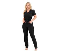 YUMERA Women's Uniform Scrubs Set,Ultra-Thin Loose Multipocket V-Neck Scrubs Women Hospital Uniform Top and Pants Soft Comforts Healthcare Tunics Workwear in Multicolors