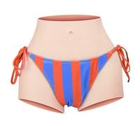 YUMEYA Silicone Hip Enhancer Pants,Crossdressing Hiding Gaff Panty With Catheter for CrossdressersTransgender Dragqueen, Ivory White, One size