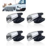 Yumfugu Pack-4 Car Deer Warning Devices, ABS Deer Whistles Repeller, Ultrasonic Animal Alarms, Universal Safety Auxiliary Accessory, Compatible with Most Car Models (Silver)