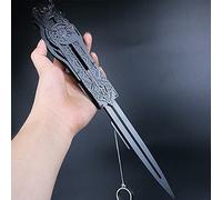 Yumhoo Sword, Draw Rope Can Be Ejected Role-Playing Prop, 34-35cm, Black, Unisex, Indoor & Outdoor, 1 Player, Manual, No Batteries, Ages 6+