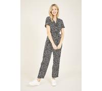 Yumi Animal Print Jumpsuit In Navy Navy 12
