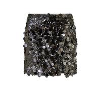 Yumi Black Big Sequin Mini Skirt (UK, Numeric, 14, Regular, Regular, Black)
