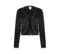 Yumi Black Eyelash Knit Bolero (UK, Alpha, M, Regular, Regular, Black)