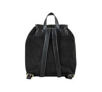 Yumi Black Faux Suede Pocket Rucksack