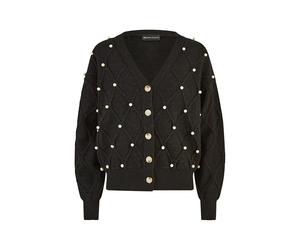 Yumi Black Pearl Cable Knit Cardigan