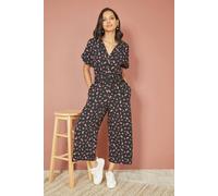 Yumi Black Recycled Watermelon Print Jumpsuit Black 8