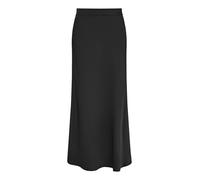 Yumi Black Satin Midi Skirt (UK, Numeric, 12, Regular, Regular, Black)