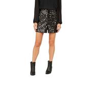Yumi Black Sequin Mini Shorts 16 UK Black