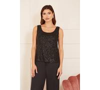 Yumi Black Sequin Vest 8 Black
