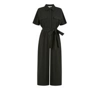 Yumi Black Utility Relaxed Fit Jumpsuit (Black, 14)