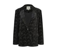 Yumi Black Velvet Sparkle Oversize Blazer