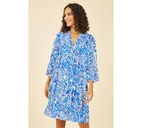 Yumi Blue Aztec Print Viscose Kaftan Blue 12