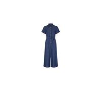 Yumi Blue Button Denim Jumpsuit (Blue, 10)