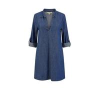 Yumi Blue Chambray Cotton Tunic with Pockets 12 Blue