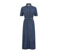 Yumi Blue Chambray Utility Midi Denim Shirt Dress (UK, Numeric, 14, Regular, Regular, Blue)