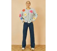 Yumi Blue Dark Wash Stretch Wide Leg Jeans Blue 12