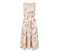 Blush Floral Print Midi Skater Dress Yumi Pink 16