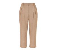 Yumi Brown Check Wide Leg Trousers Brown 14