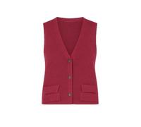 Yumi Women's Burgundy Knitted Pullover Waistcoat | Size: Medium Yumi Burgundy M