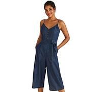 Yumi Button Detail Blue Denim Jumpsuit Blue 14