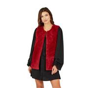 Yumi Womens/Ladies Collarless Faux Fur Sleeveless Gilet GT47903