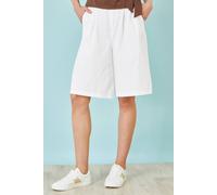 Yumi Cotton Bermuda Shorts In White White