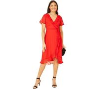 Yumi Womens/Ladies Frill V Neck Wrap Dress GT40367