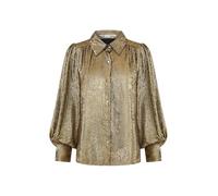 Gold Metallic Relaxed Balloon Sleeve Shirt Yumi Gold 12