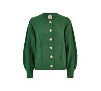 Yumi Green Chunky Cable Knit Cardigan Green L