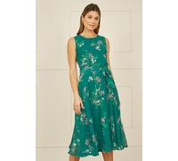 Yumi Women's Green Daisy Print Skater Dress | Size: 18 Yumi Green 18