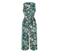 Yumi Green Leaf Culotte Jumpsuit (Navy, 16)