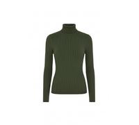 Yumi Green Ribbed Knit Roll Neck Jumper (UK, Alpha, S, Regular, Regular, Green)